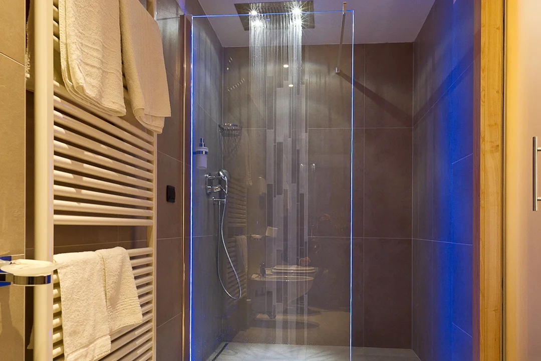 Suite with walk-in wardrobe and emotional shower Suite with walk-in wardrobe and emotional shower